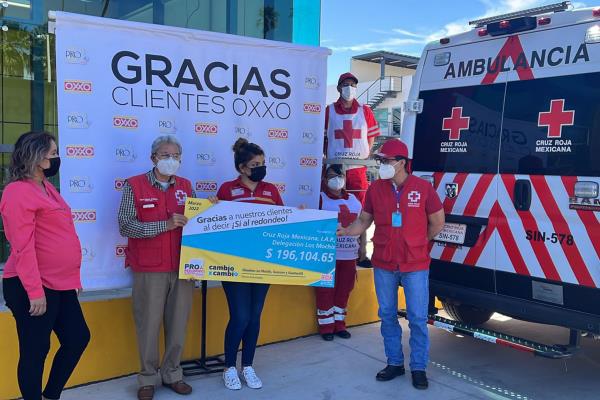 Cruz Roja Los Mochis recibió cerca de 200 mil pesos de redondeo de las tiendas Oxxo