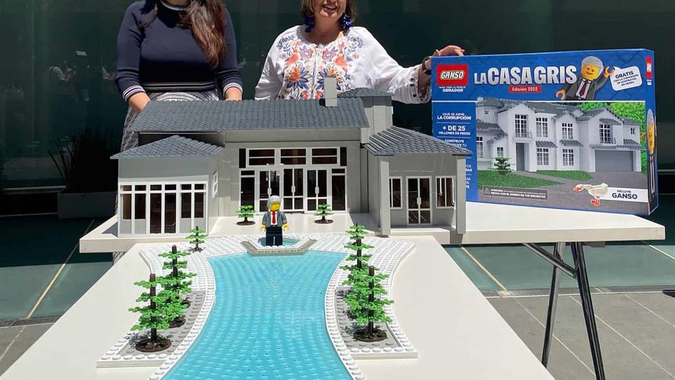 Senadora del PAN convierte «La Casa Gris» de López Obrador en figuras de Lego