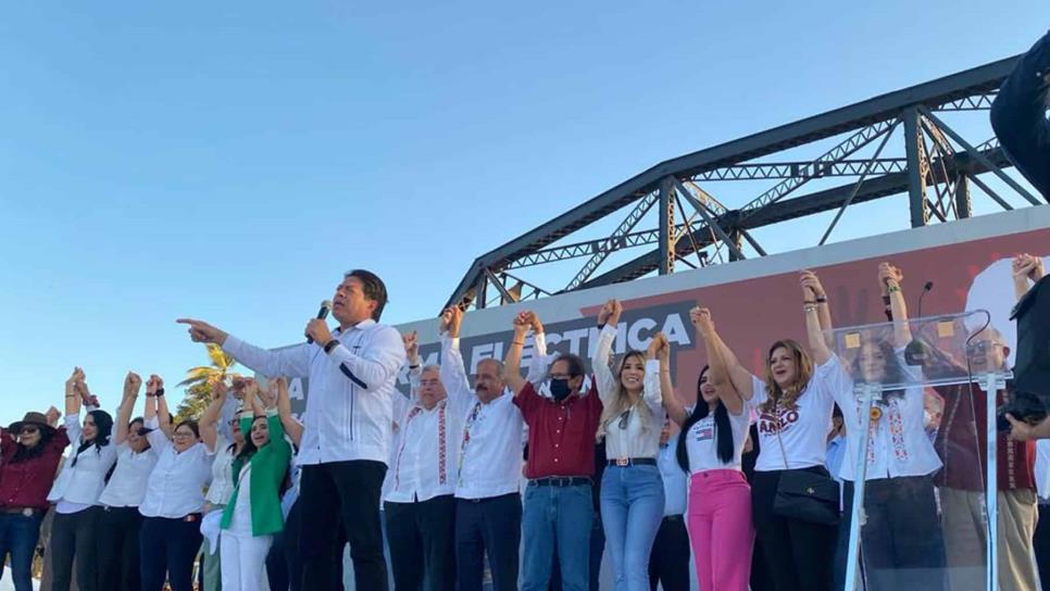 Cierran campaña «Que Siga AMLO» en Culiacán; Rocha Moya invita a votar en favor del presidente