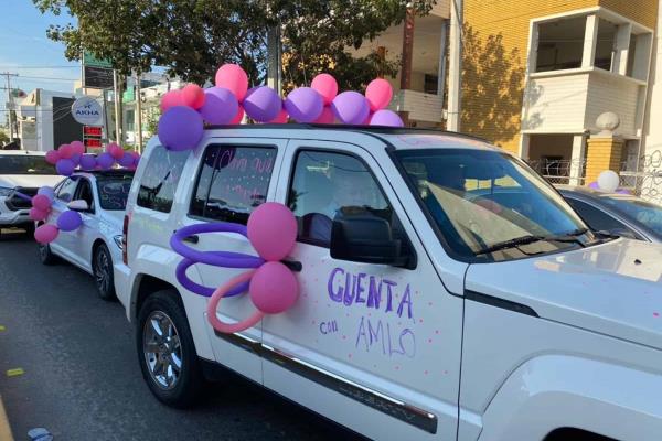 Con más de 4 mil autos, realizan caravana en favor de la Revocación de Mandato en Culiacán
