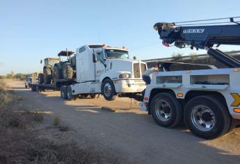 Policía de Ahome recupera tractores robados