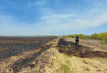Cortocircuito en maquinaria provoca el incendio de 60 hectáreas de soca