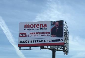 Morena solicitará retiro de espectaculares de apoyo a Estrada Ferreiro por uso indebido de logotipo