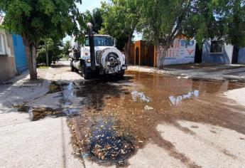 Desazolva Japama el drenaje sanitario de las colonias UAS Álamos y UAS 94