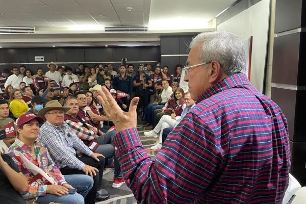 Acompaña Rocha a candidata a la gubernatura de Aguascalientes