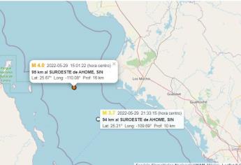 En las últimas 24 horas, detectan sismos de 4.0 grados en Ahome