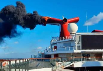 Incendio del crucero Carnival no afectará rutas en Mazatlán