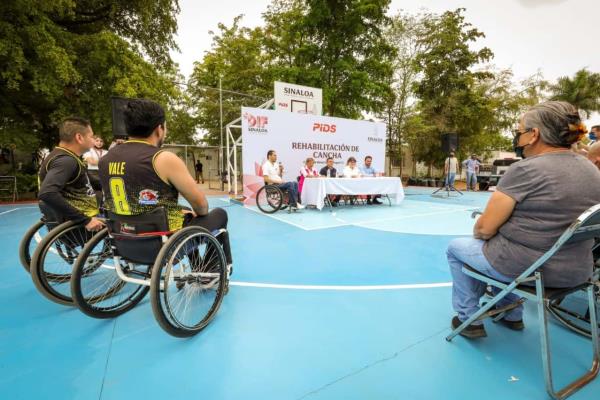 PIDS y DIF rehabilitan canchas de usos múltiples en Culiacán