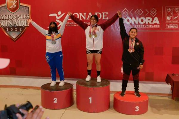 Sinaloa gana sus primeras medallas en pesas de los JNC2022