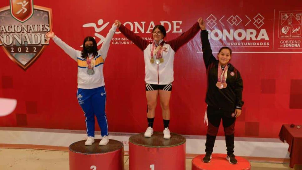 Sinaloa gana sus primeras medallas en pesas de los JNC2022