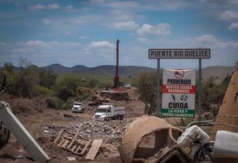 El 15 de marzo quedará listo el puente El Quelite; Secretario de Obras quiere explicarle la construcción a AMLO