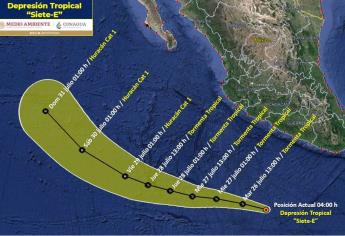 Se forma la Depresión Tropical Siete-E en el Océano Pacífico