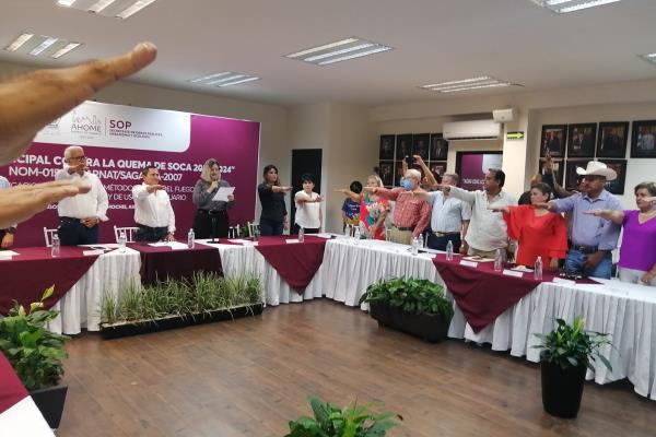 Instalan Comité Municipal contra la quema de soca 2022-2024