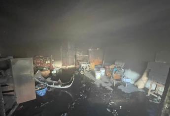 Se incendia vivienda en el Centro en Guamúchil