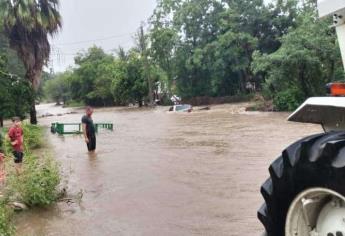 De nuevo Sinaloa de Leyva bajo el agua; alcalde llama a extremar precauciones