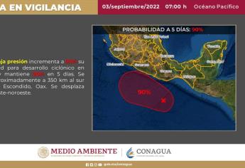 En horas puede formarse el «Kay» en el Pacífico; tiene el 90 % de avance: PC