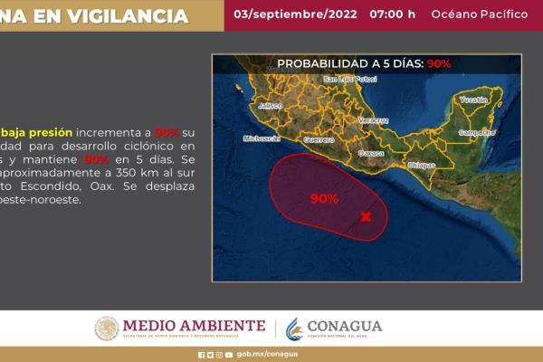 En horas puede formarse el «Kay» en el Pacífico; tiene el 90 % de avance: PC