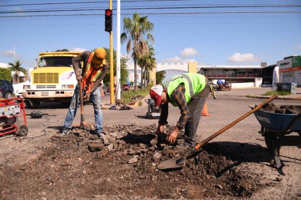 Suman 3 calles principales más rehabilitadas por programa de bacheo en Culiacán