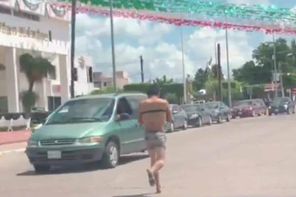 VIDEO: Exhiben semidesnudo y tableado a joven en Guamúchil