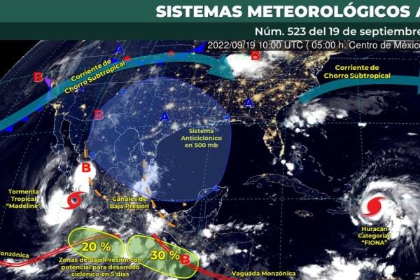 Tormenta Tropical «Madeline» traerá lluvias intensas a Sinaloa