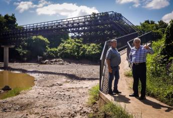 Obras de pavimentación y rehabilitación de cancha de béisbol, anuncia Rocha Moya en El Salado