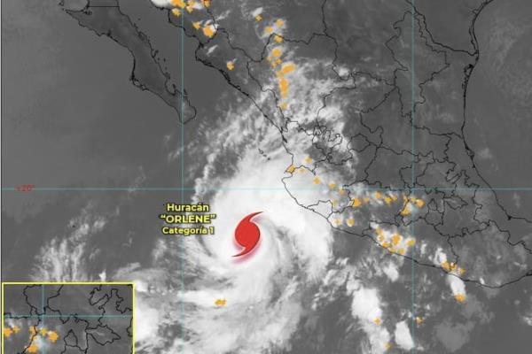 Contra todo pronóstico, «Orlene» sube a categoría 2, horas antes de lo esperado