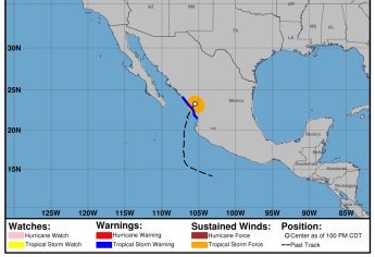 «Orlene» se degrada a tormenta tropical