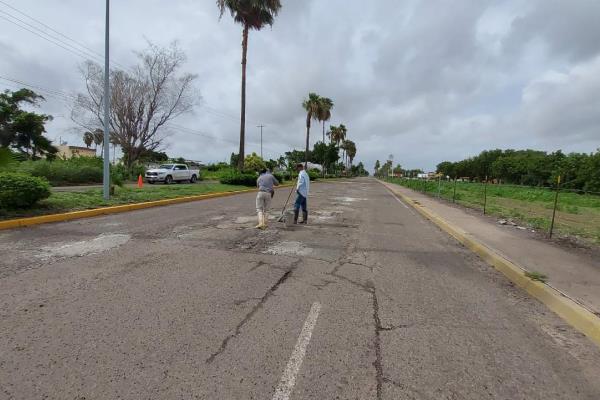 Avanza en un 70 % el bacheo de Los Mochis