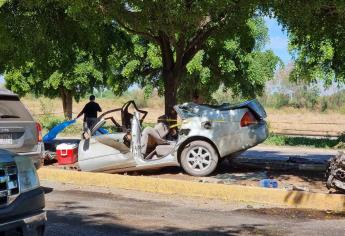 Conductor muere al instante tras choque en la carretera Culiacán-Navolato