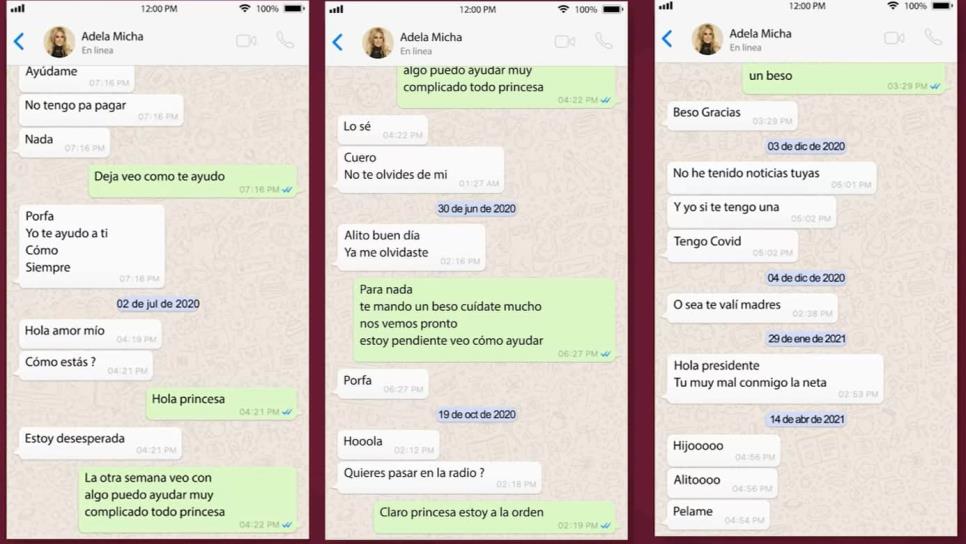 Revelan conversaciones privadas entre «Alito» Moreno y Adela Micha