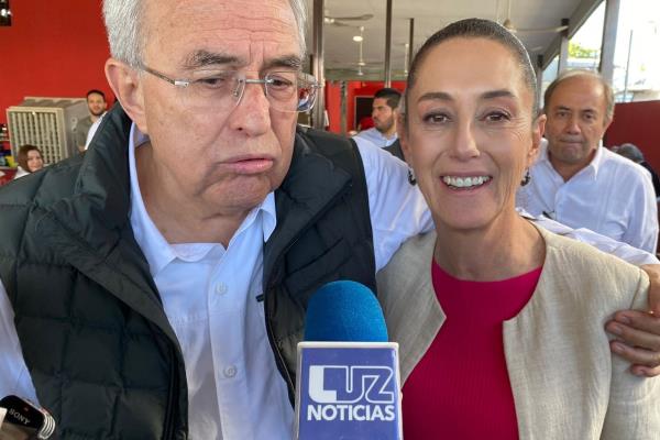 Rocha Moya refrenda su apoyo a Claudia Sheinbaum por la Presidencia de México