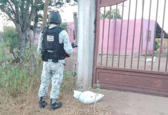 Guardia Nacional asegura costales con cristal en Sanalona, Culiacán