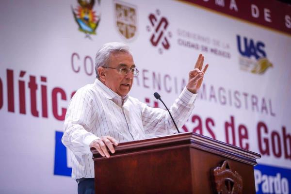 Rocha Moya reconoce políticas exitosas de Sheinbaum en CDMX, plantea posibilidad de teleférico en Culiacán