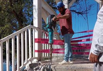 Gobierno de El Fuerte inició rehabilitación de puente peatonal de Parque La Galera
