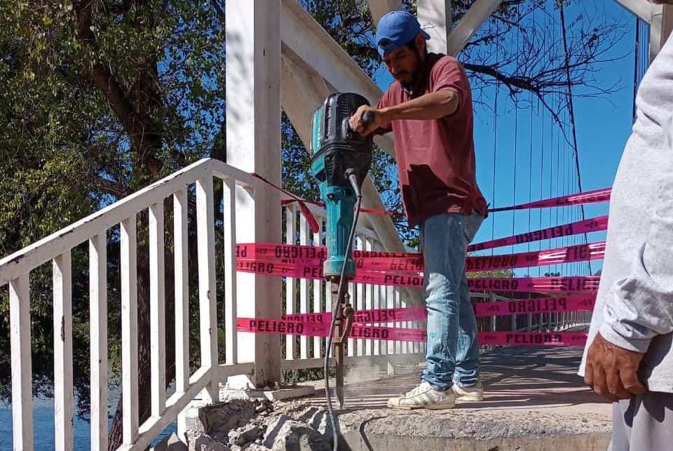 Gobierno de El Fuerte inició rehabilitación de puente peatonal de Parque La Galera