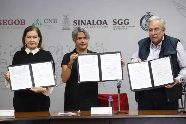 Sinaloa firma convenio de colaboración con la Comisión Nacional de Búsqueda de Personas Desaparecidas