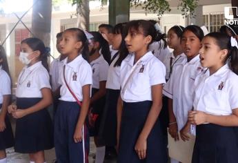 ¡Niños cantan himno nacional en Yoreme; reclaman respeto a pueblos originarios