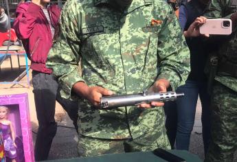 Una peligrosa sub ametralladora Uzi, es la primer arma canjeada en la campaña «Canje de Armas de Fuego» en Culiacán