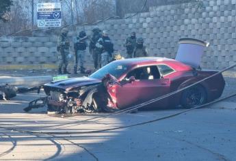 Disparos, lujoso auto accidentado y un herido en Culiacán; confirma SSPE