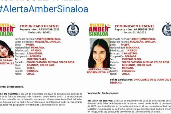 Hermanas desaparecidas son hijas de exalcalde de Mazatlán; él se las llevó