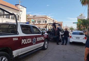 Implementan Operativo Comercio Seguro en Los Mochis; sujeto movilizó a policías