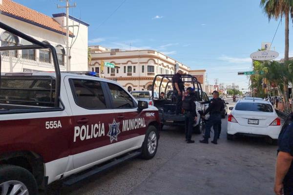 Implementan Operativo Comercio Seguro en Los Mochis; sujeto movilizó a policías