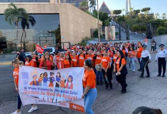 ¡No estás sola! Secretaría de las Mujeres marcha por la Obregón en contra de la violencia de género