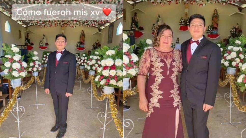 Jovencito rompe estereotipos al festejar sus xv años con «chambelanas» Jovencito rompe estereotipos al festejar sus xv años con «chambelanas»