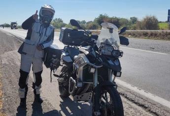 Jeco lleva dos años viajando por el mundo en su motocicleta