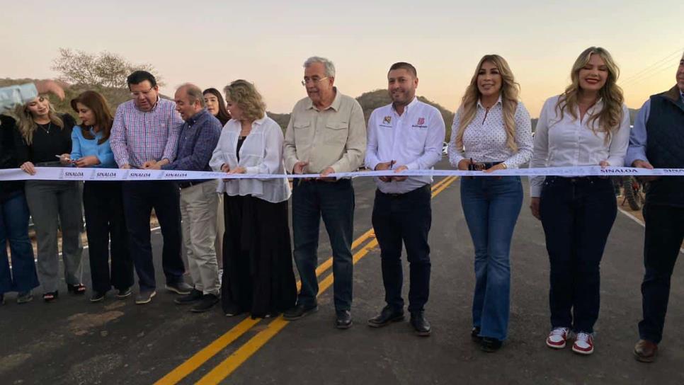 Rocha Moya inaugura carretera Batequitas-La Higuerita, en el municipio de Badiraguato