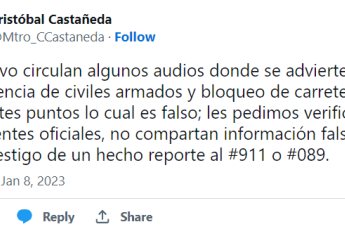 Secretaría de Seguridad descarta presencia de civiles armados en Sinaloa