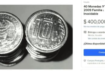 Otorgan hasta 400 mil pesos por esta moneda de 10 centavos