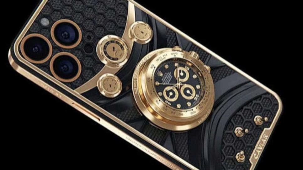 Este es el iPhone 14 más lujoso en el mundo; tiene un rolex de oro