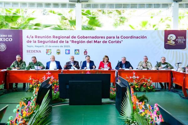 Se reúne Rocha con 4 gobernadores; los temas: delincuencia e inseguridad